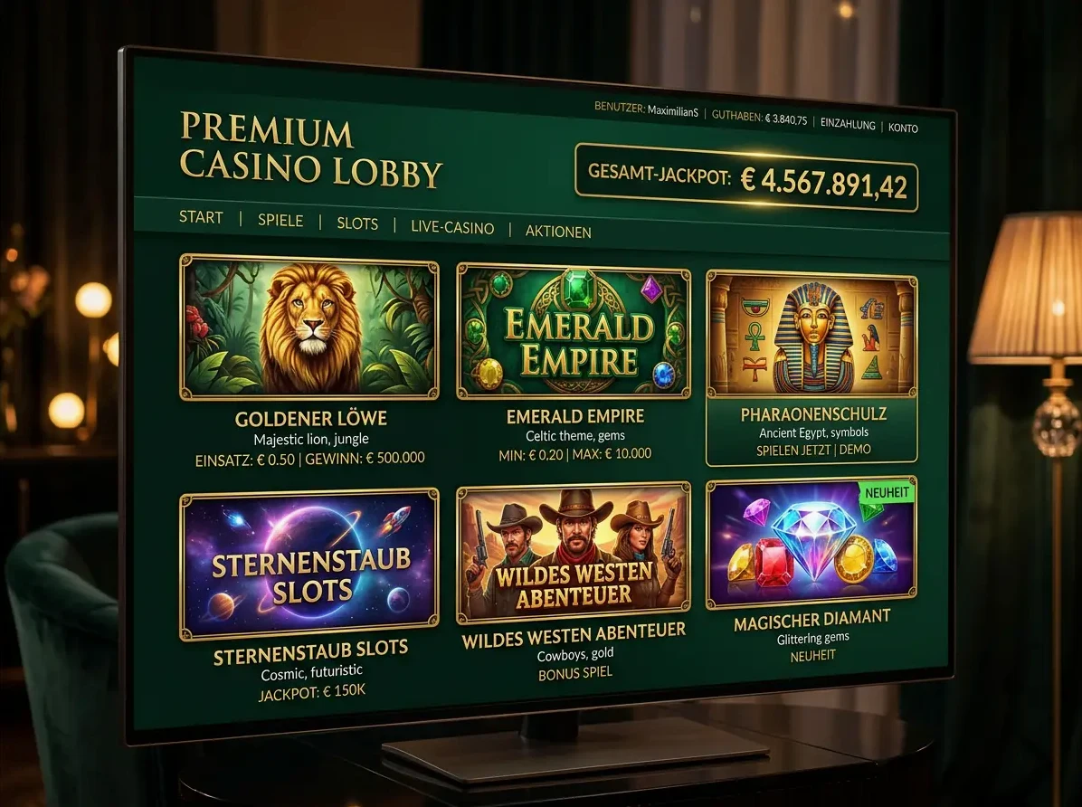 Rocky Spin — Spielsaal und Angebot